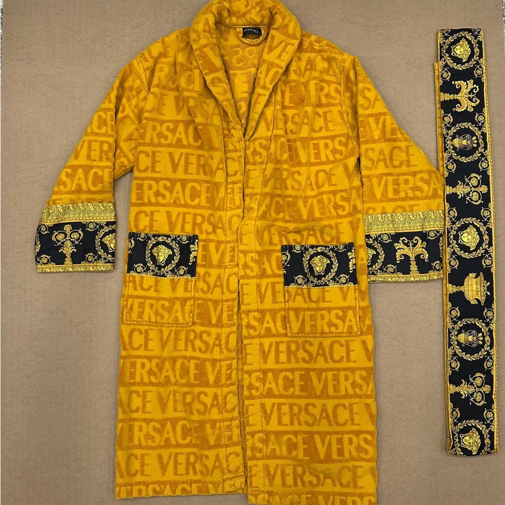 Versace Gold Textured Robe (Large)